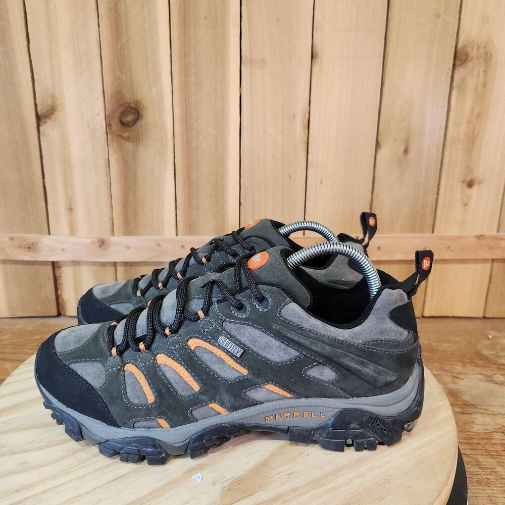 Merrell Moab Suede Hiking Shoes Mens 8.5 Gray Trail Outdoor Sneakers Vibram